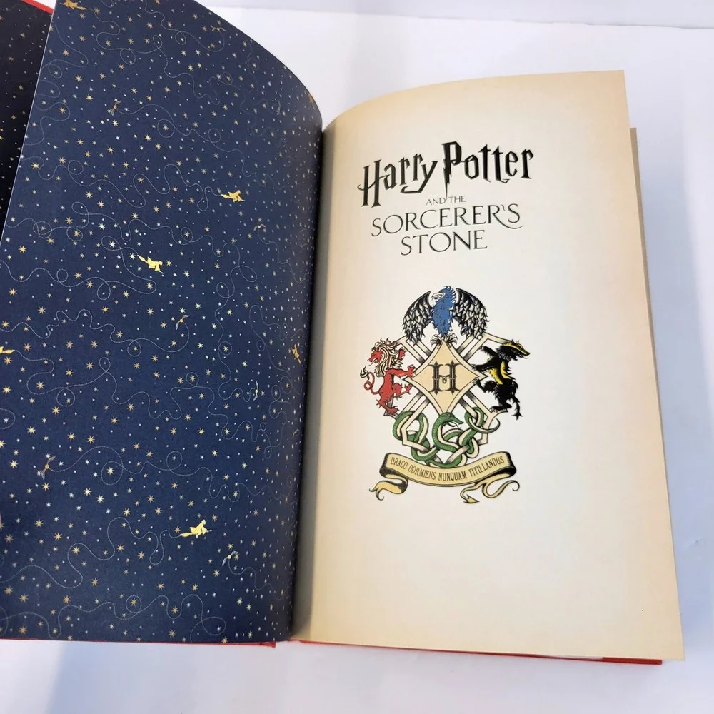 Harry Potter Sorcerer's Stone Minalima Edition Red Hardcover Book Scholastic